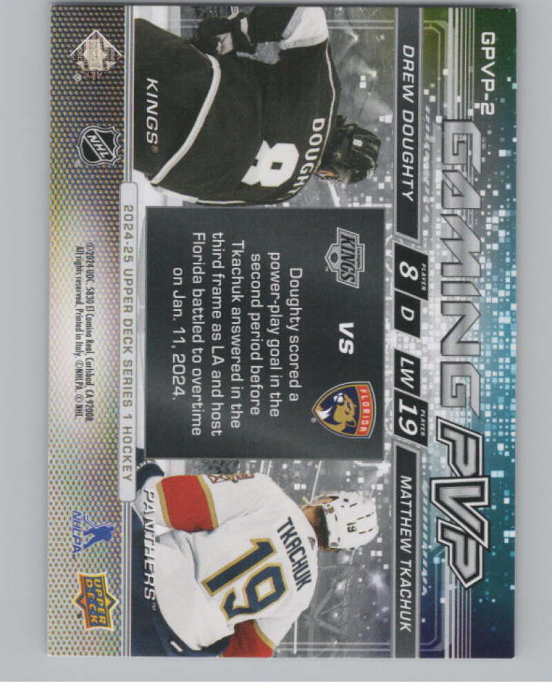 2024-25 Upper Deck Gaming PVP #GPVP-2 Drew Doughty/Matthew Tkachuk  V102181 Image 2