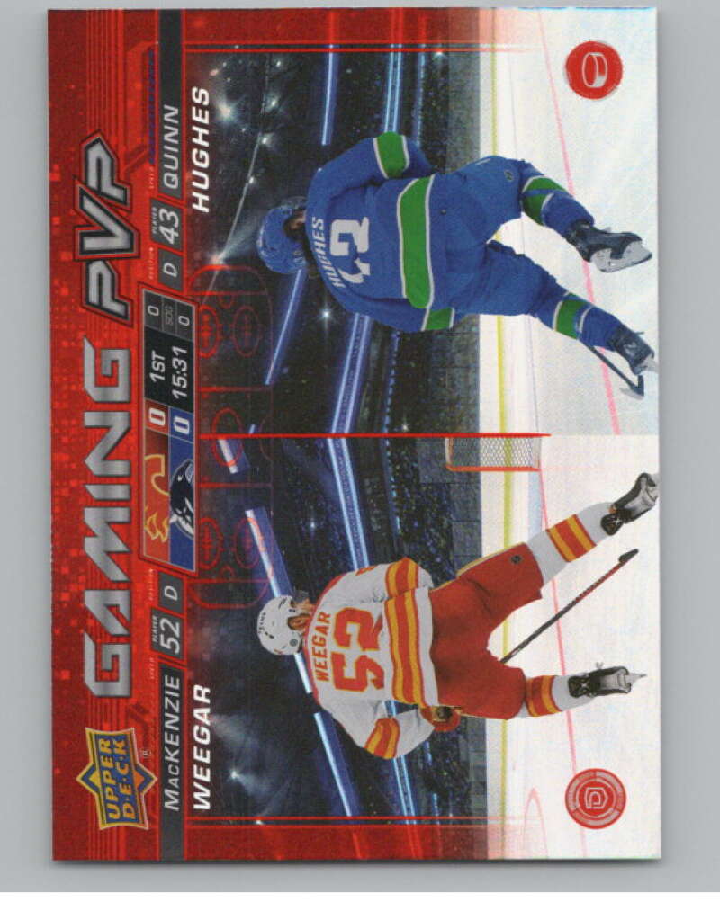 2024-25 Upper Deck Gaming PVP #GPVP-18 MacKenzie Weegar/Quinn Hughes  V102192 Image 1