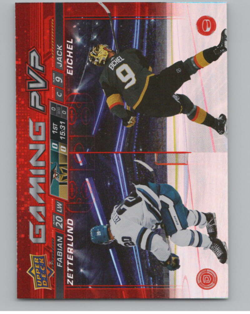 2024-25 Upper Deck Gaming PVP #GPVP-19 Fabian Zetterlund/Jack Eichel  V102193 Image 1