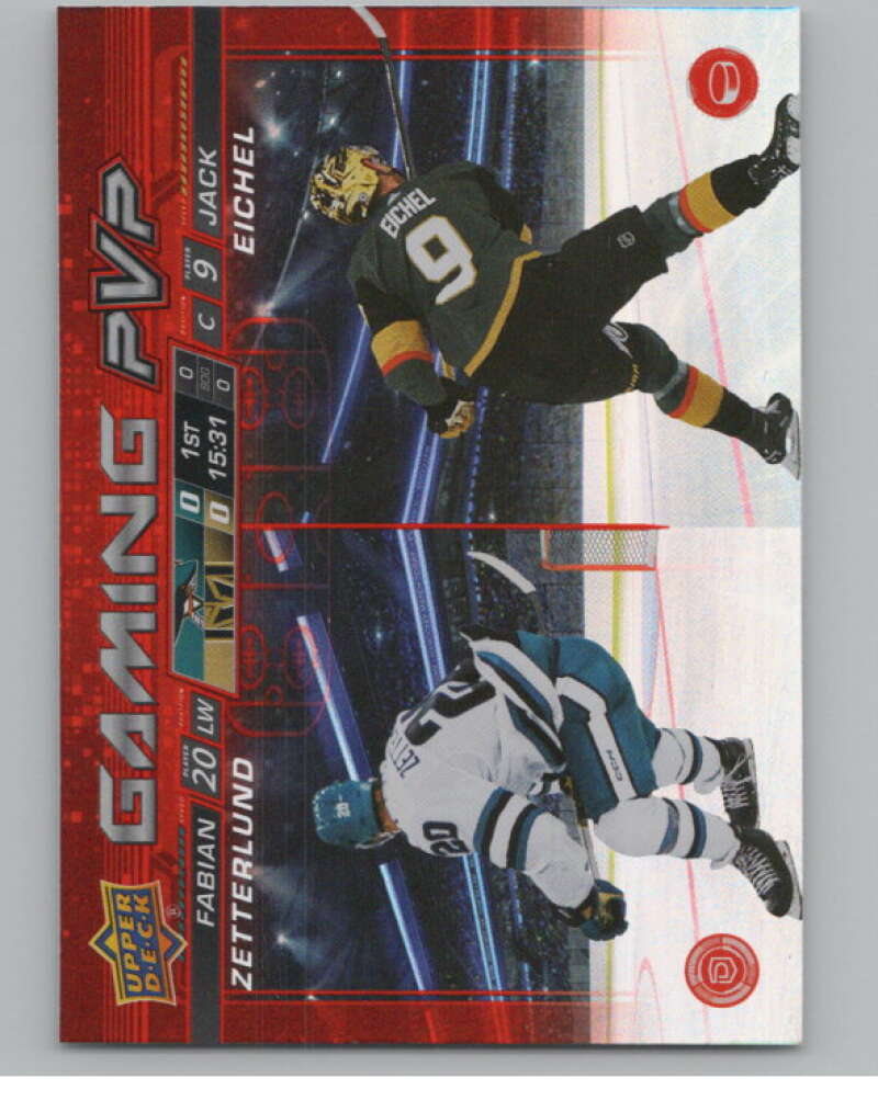 2024-25 Upper Deck Gaming PVP #GPVP-19 Fabian Zetterlund/Jack Eichel  V102194 Image 1