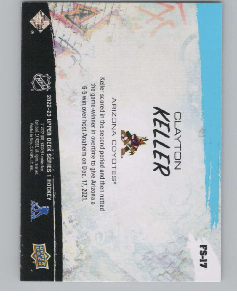 2022-23 Upper Deck Freestyles #FS-17 Clayton Keller  Arizona Coyotes  V102201 Image 2