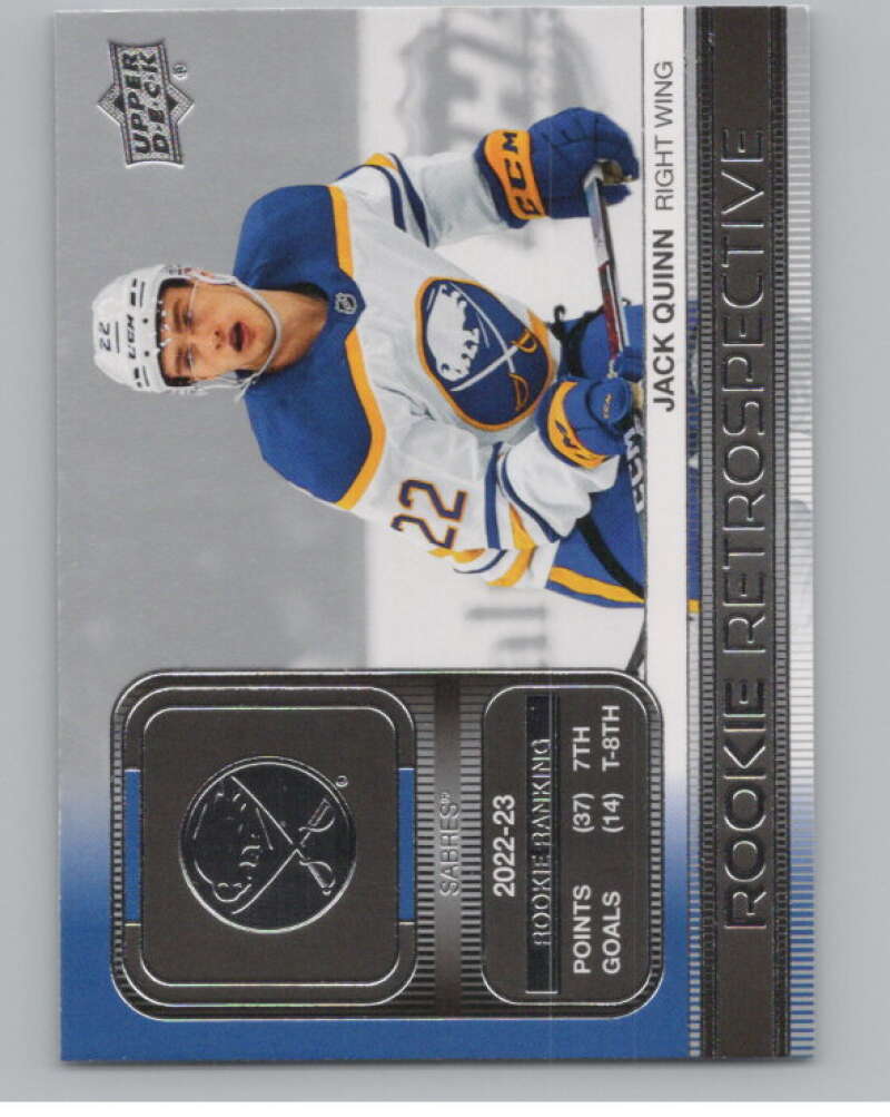 2023-24 Upper Deck Rookie Retrospective #RR-16 Jack Quinn Sabres  V102206 Image 1