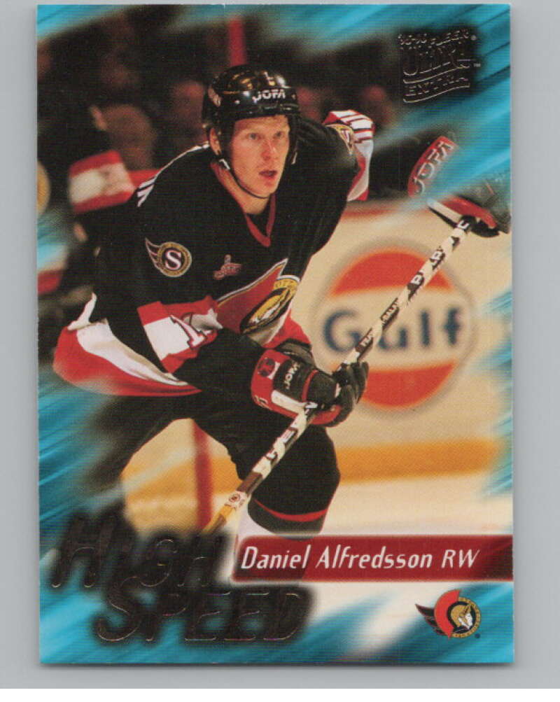 1995-96 Fleer Ultra High Speed #1 Daniel Alfredsson  Ottawa Senators  V102218 Image 1