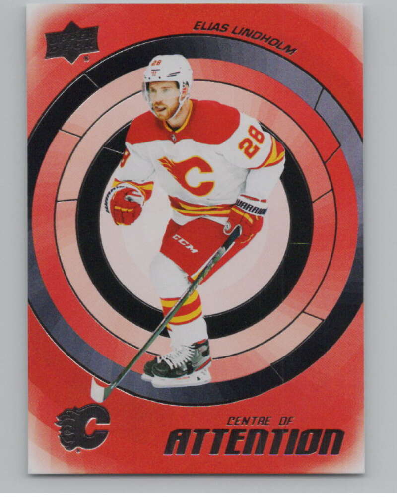 2022-23 Upper Deck Centre of Attention #CA-8 Elias Lindholm Flames  V102235 Image 1