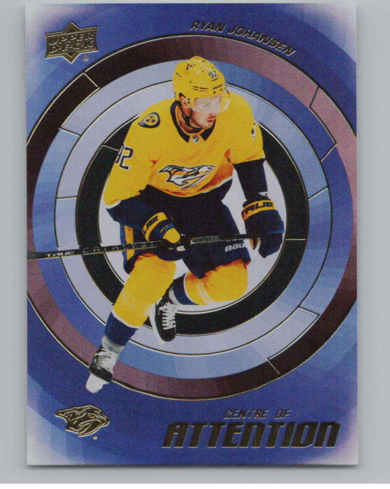 2022-23 Upper Deck Centre of Attention #CA-11 Ryan Johansen Predators  V102236 Image 1