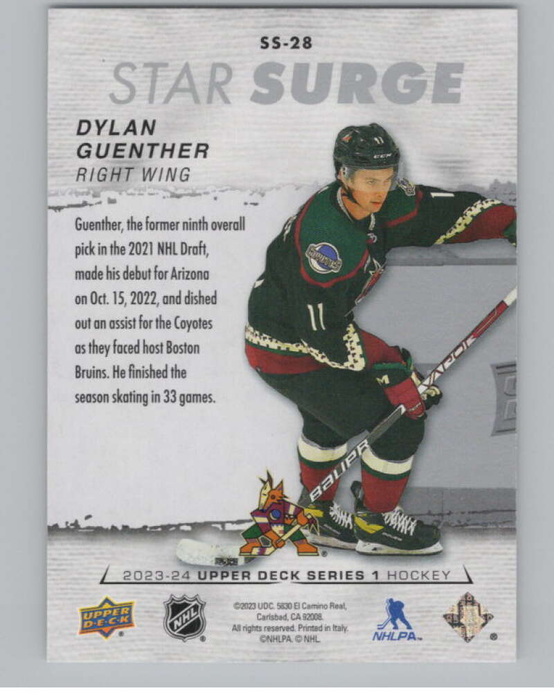 2023-24 Upper Deck Star Surge #SS-28 Dylan Guenther  Arizona Coyotes  V102253 Image 2