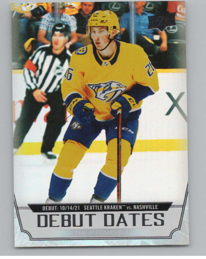 2022-23 Upper Deck Debut Dates #DD-1 Philip Tomasino Predators  V102261 Image 1