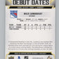 2022-23 Upper Deck Debut Dates #DD-4 Nils Lundkvist  New York Rangers  V102263 Image 2