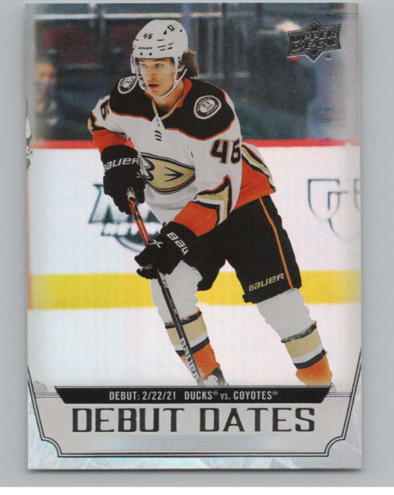 2022-23 Upper Deck Debut Dates #DD-13 Trevor Zegras  Anaheim Ducks  V102267 Image 1