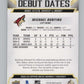 2022-23 Upper Deck Debut Dates #DD-19 Michael Bunting  Arizona Coyotes  V102269 Image 2