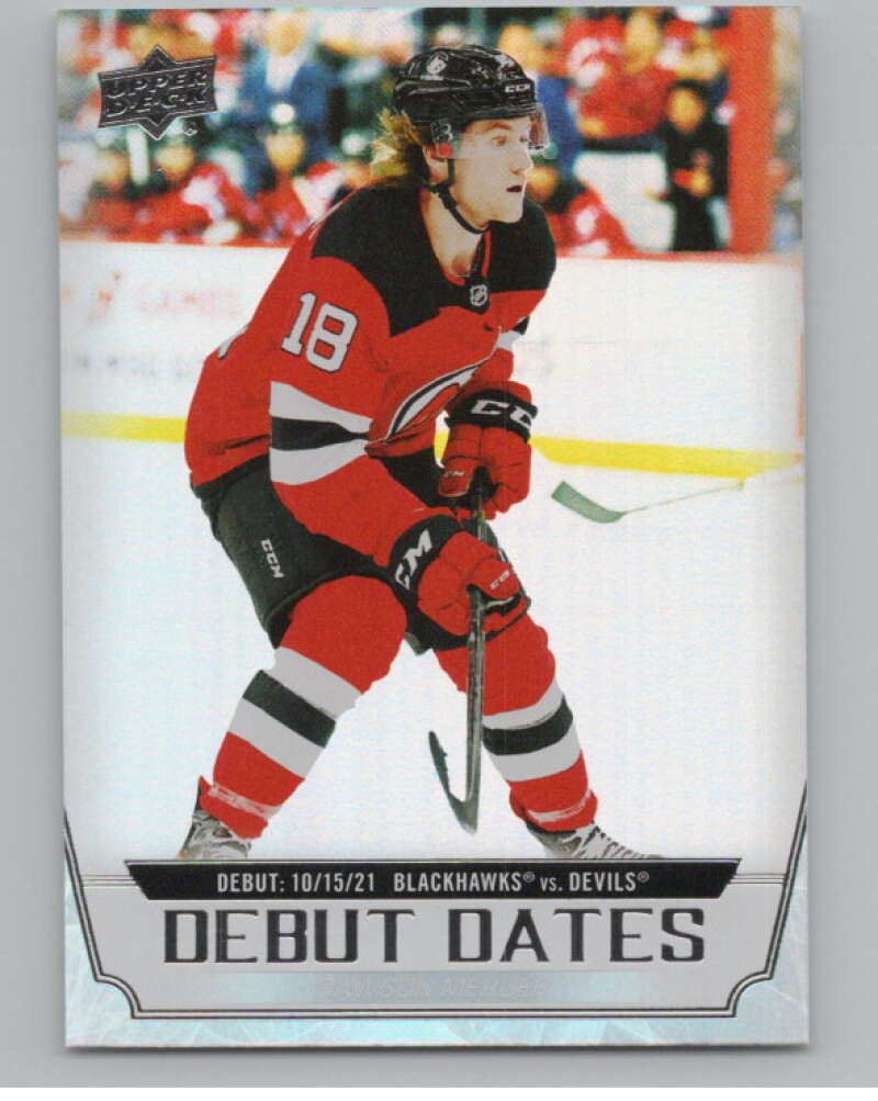 2022-23 Upper Deck Debut Dates #DD-22 Dawson Mercer  New Jersey Devils  V102271 Image 1