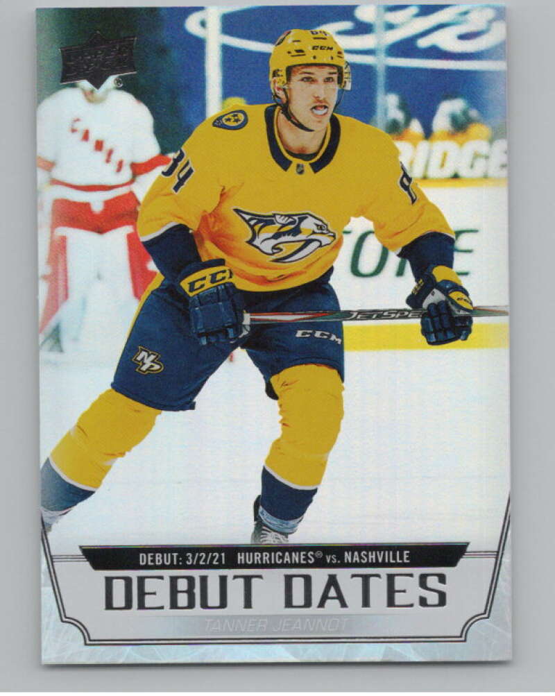 2022-23 Upper Deck Debut Dates #DD-24 Tanner Jeannot Predators  V102272 Image 1