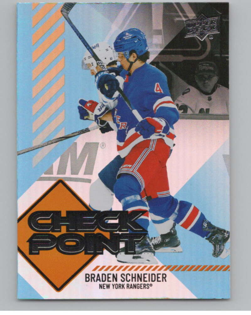 2024-25 Upper Deck Checkpoint #CP-10 Braden Schneider  New York Rangers  V102286 Image 1
