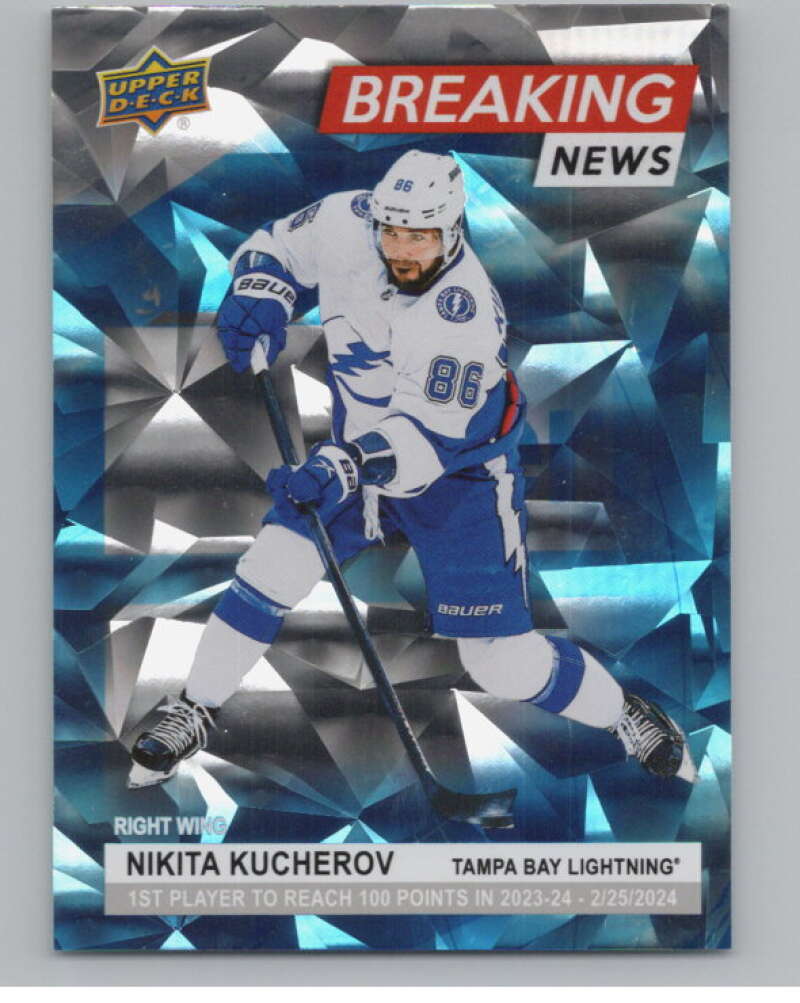2024-25 Upper Deck Breaking News #BN-10 Nikita Kucherov Lightning  V102301 Image 1