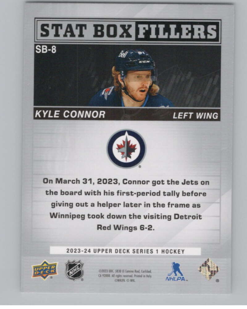 2023-24 Upper Deck Stat Box Fillers #SB-8 Kyle Connor  Winnipeg Jets  V102303 Image 2
