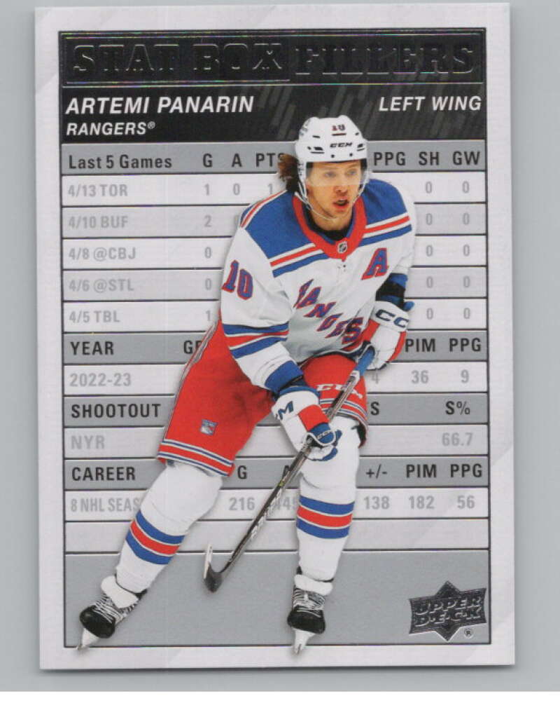2023-24 Upper Deck Stat Box Fillers #SB-22 Artemi Panarin Rangers  V102307 Image 1