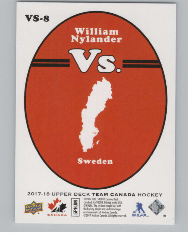 2017-18 Upper Deck Canadian Tire Team Versus #VS-8 William Nylander  V102308 Image 2