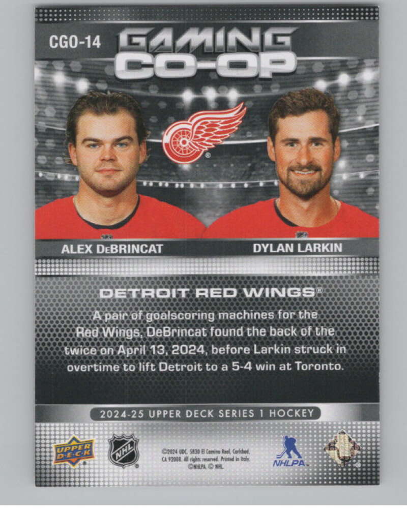 2024-25 Upper Deck Gaming Co-Op #CGO-14 Alex DeBrincat/Dylan Larkin  V102313 Image 2