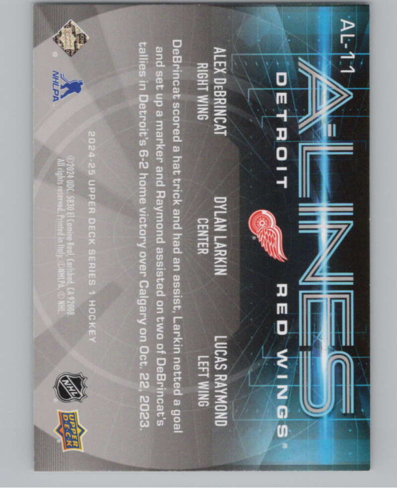 2024-25 Upper Deck A-Lines #AL-11 Alex DeBrincat/Dylan Larkin/Raymond  V102321 Image 2