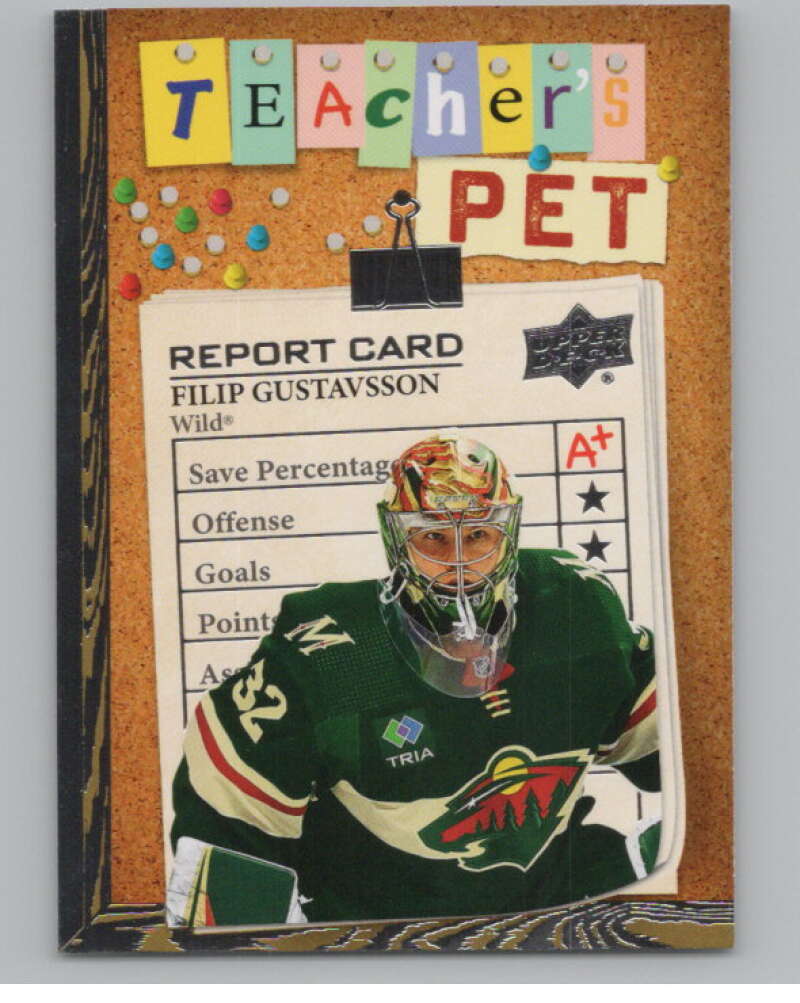 2023-24 Upper Deck Teachers Pet #TP-6 Filip Gustavsson  Minnesota Wild  V102329 Image 1