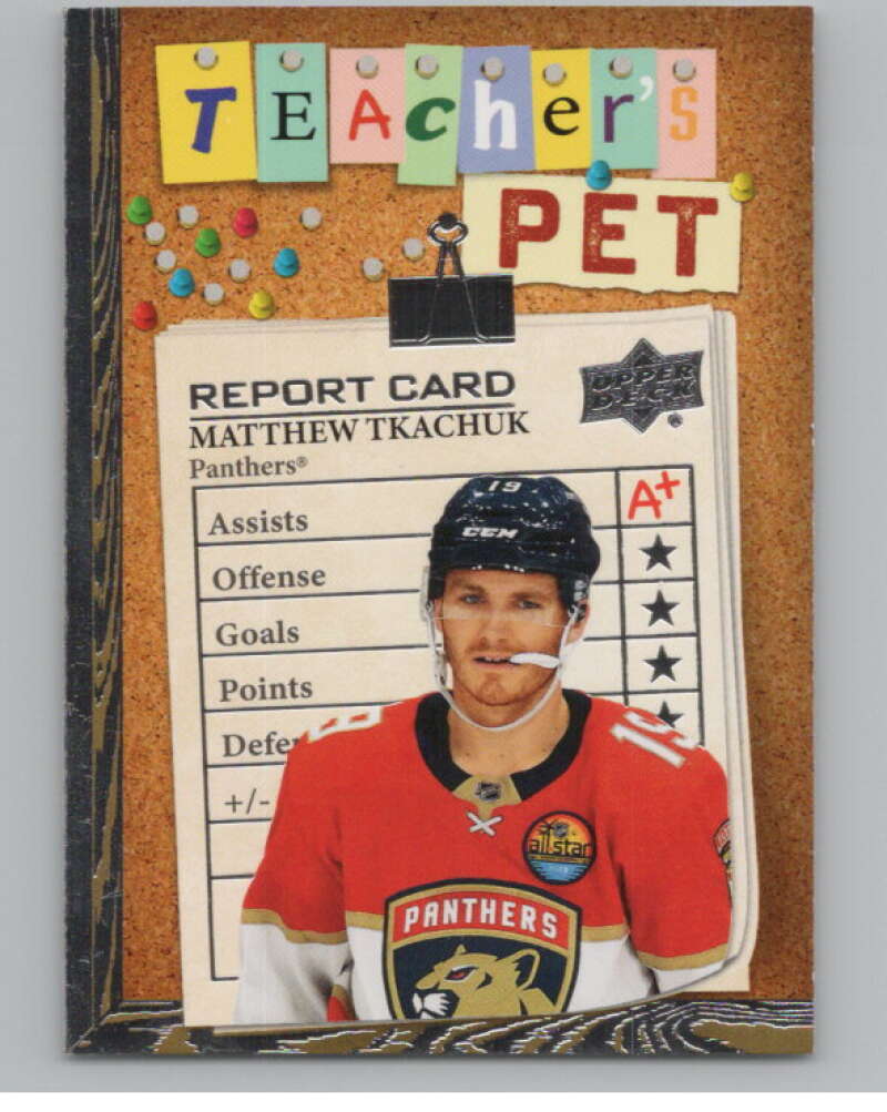 2023-24 Upper Deck Teachers Pet #TP-8 Matthew Tkachuk  Florida Panthers  V102330 Image 1