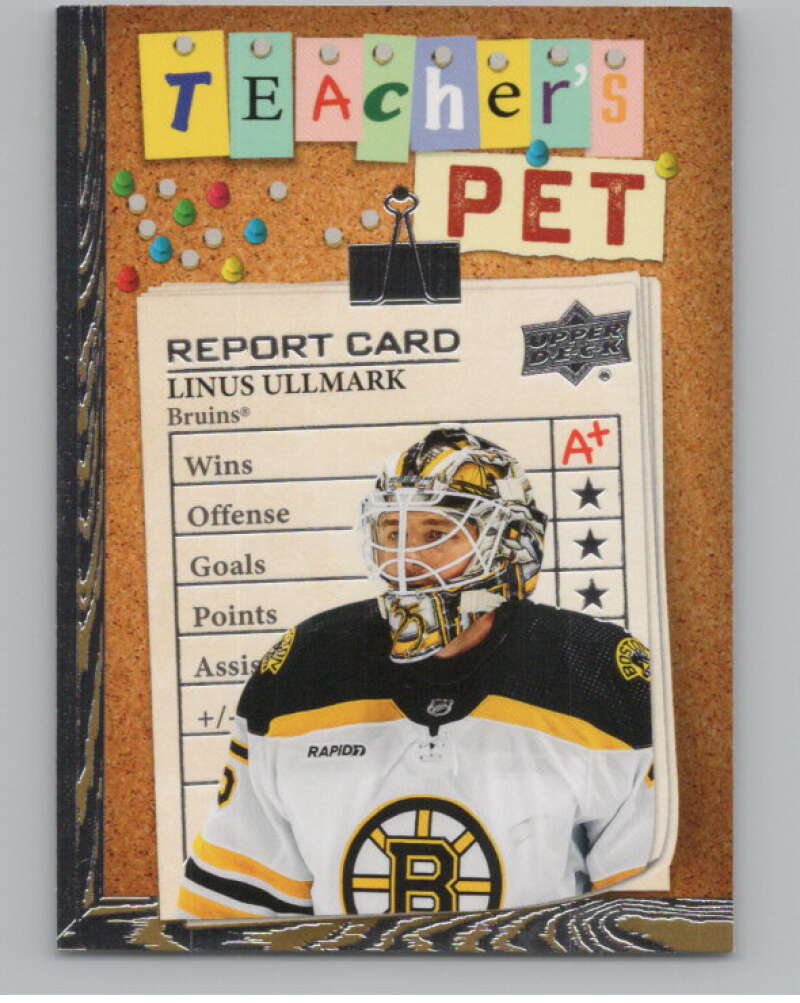 2023-24 Upper Deck Teachers Pet #TP-20 Linus Ullmark  Boston Bruins  V102332 Image 1