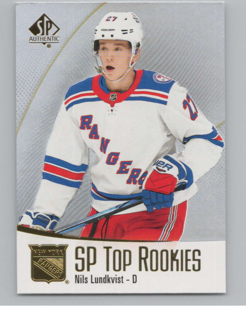 2021-22 SP Authentic Top Rookies #TR-6 Nils Lundkvist  New York Rangers  V102336 Image 1