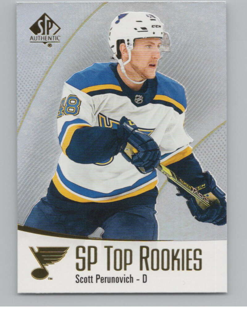 2021-22 SP Authentic Top Rookies #TR-45 Scott Perunovich Blues  V102365 Image 1