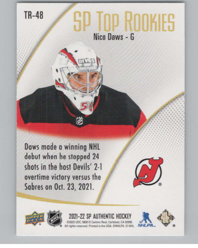 2021-22 SP Authentic Top Rookies #TR-48 Alex Turcotte  Los Angeles Kings  V102367 Image 2