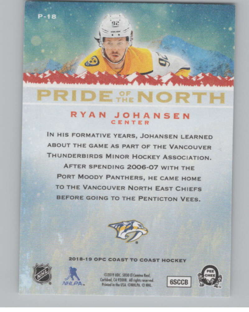 2018-19  Coast to Coast Canadian Tire Pride of the North Ryan Johansen  V102423 Image 2