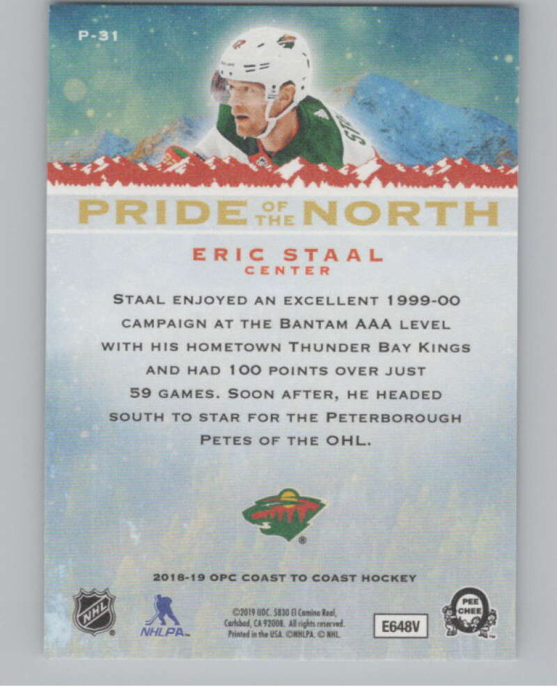 2018-19  Coast to Coast Canadian Tire Pride of the North Eric Staal  V102425 Image 2