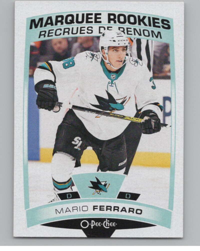 2019-20 O-Pee-Chee #638 Mario Ferraro  RC Rookie San Jose Sharks  V102433 Image 1