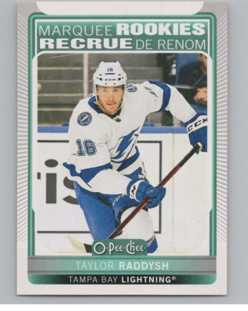 2021-22 O-Pee-Chee #617 Taylor Raddysh  RC Rookie Tampa Bay Lightning  V102436 Image 1