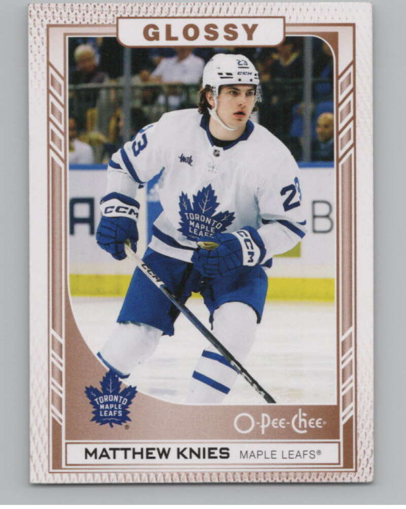 2023-24 Upper Deck OPC Glossy #R-24 Matthew Knies RC Rookie Leafs  V102451 Image 1