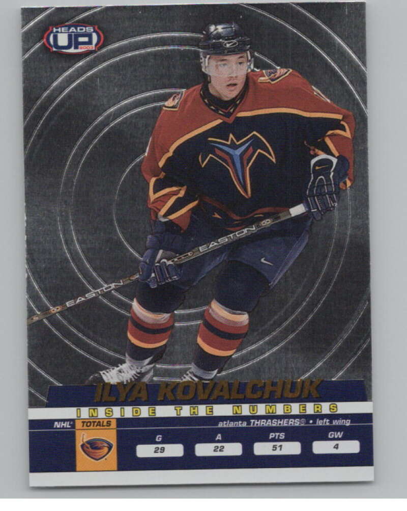 2002-03 Pacific Heads Up Inside the Numbers #3 Ilya Kovalchuk   V102472 Image 1