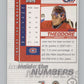 2002-03 Pacific Heads Up Inside the Numbers #12 Jose Theodore   V102473 Image 2