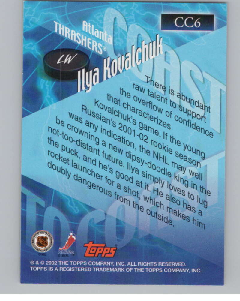 2002-03 Topps Coast to Coast #CC6 Ilya Kovalchuk   V102483 Image 2