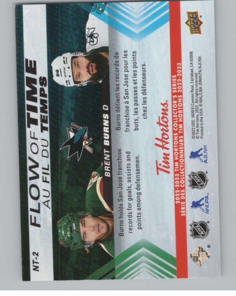 2022-23 Upper Deck Tim Hortons Flow of Time #NT-2 Brent Burns Sharks  V102488 Image 2