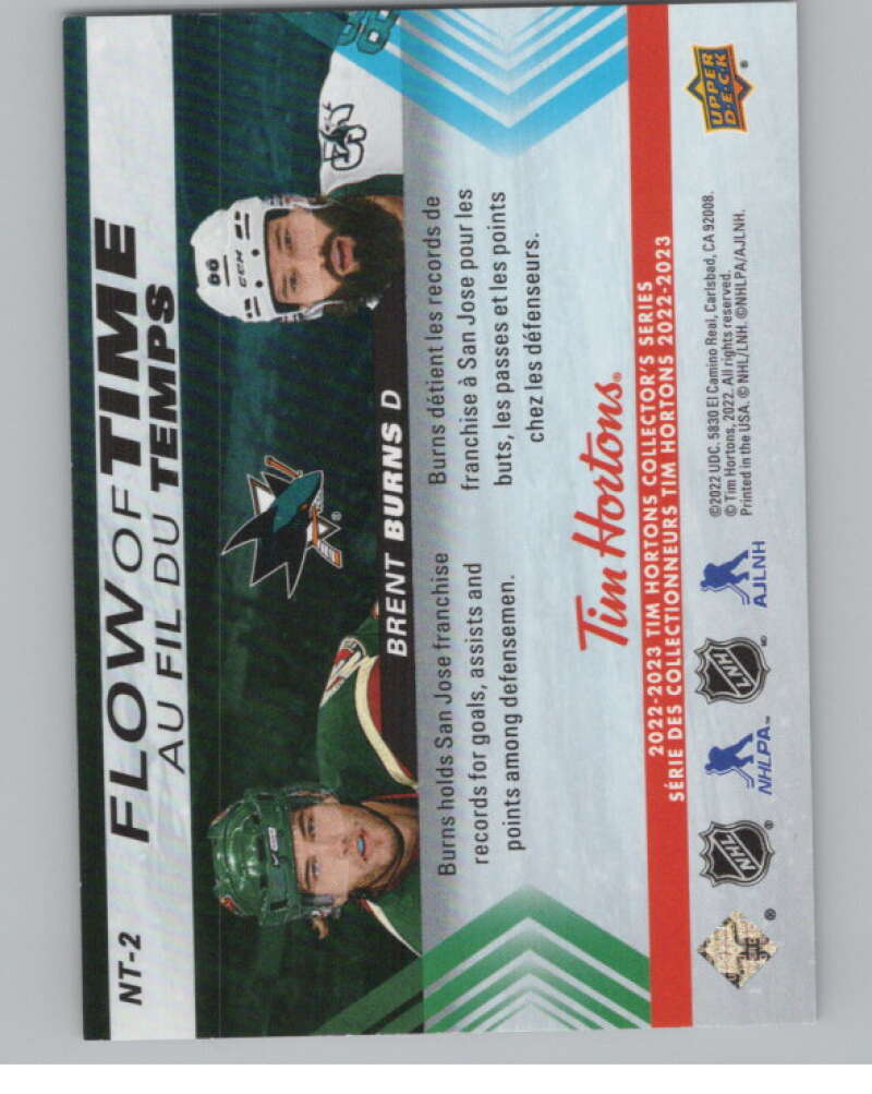 2022-23 Upper Deck Tim Hortons Flow of Time #NT-2 Brent Burns Sharks  V102489 Image 2
