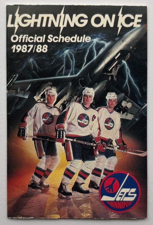 Winnipeg  Jets 1987-88 Official Hockey Team Pocket Schedule V102500 Image 1