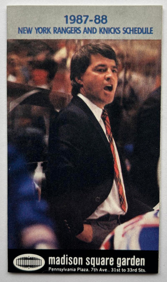 New York Rangers 1987-88 Official Hockey Team Pocket Schedule V102501 Image 1