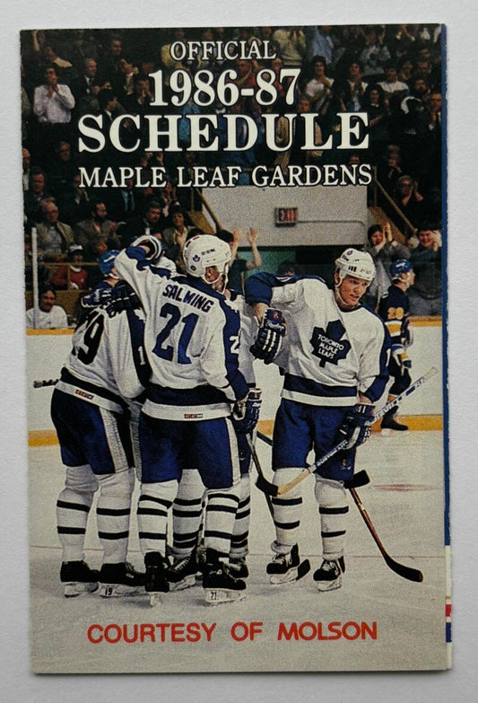 Toronto Maple Leafs 1986-87 Official Hockey Team Pocket Schedule V102504 Image 1