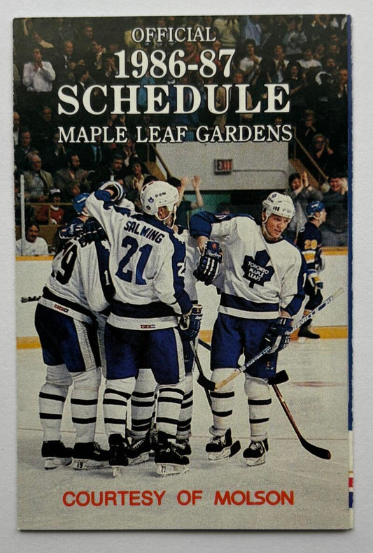 Toronto Maple Leafs 1986-87 Official Hockey Team Pocket Schedule V102505 Image 1