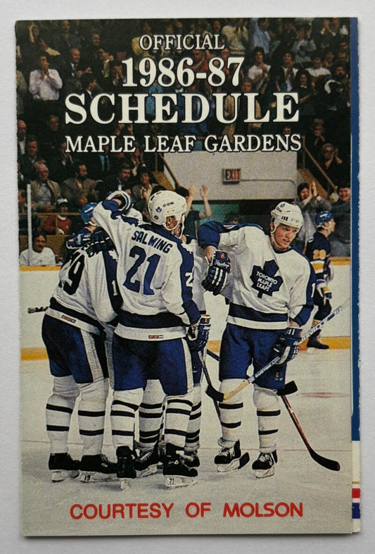 Toronto Maple Leafs 1986-87 Official Hockey Team Pocket Schedule V102506 Image 1