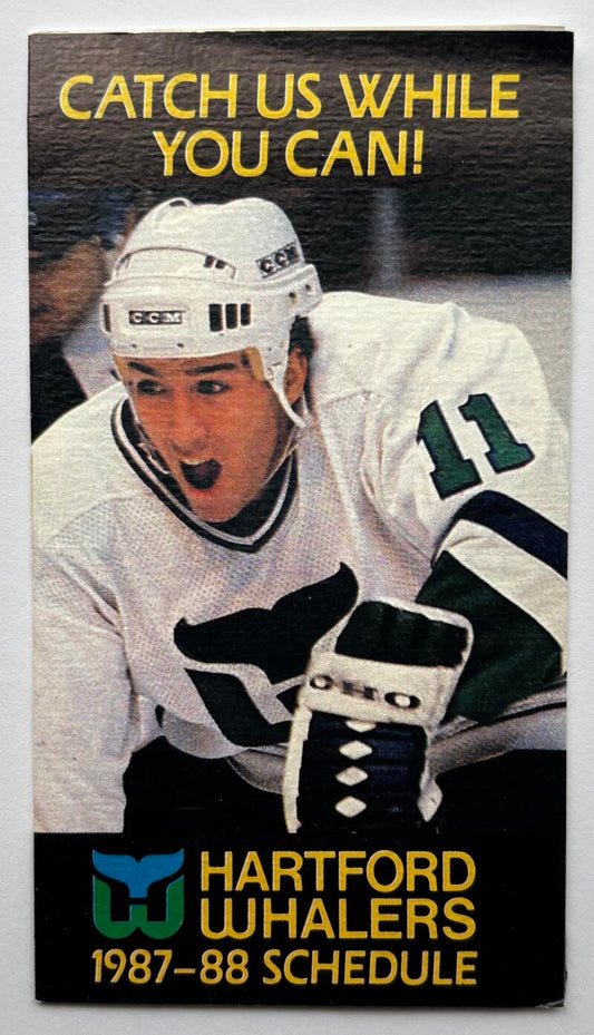 Hartford Whalers 1987-88 Official Hockey Team Pocket Schedule V102509 Image 1
