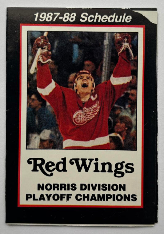 Detroit Red Wings 1987-88 Official Hockey Team Pocket Schedule V102513 Image 1