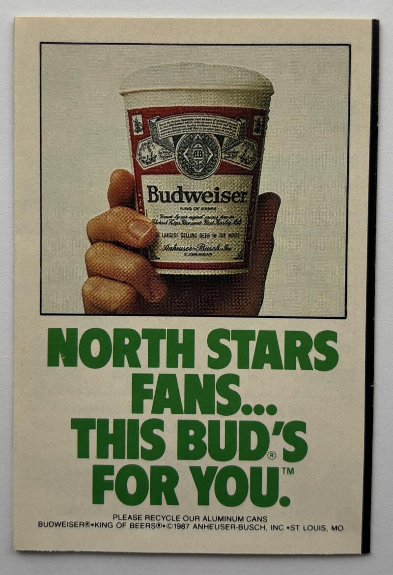 Minnesota North Stars 1987-88 Official Hockey Team Pocket Schedule V102514 Image 2