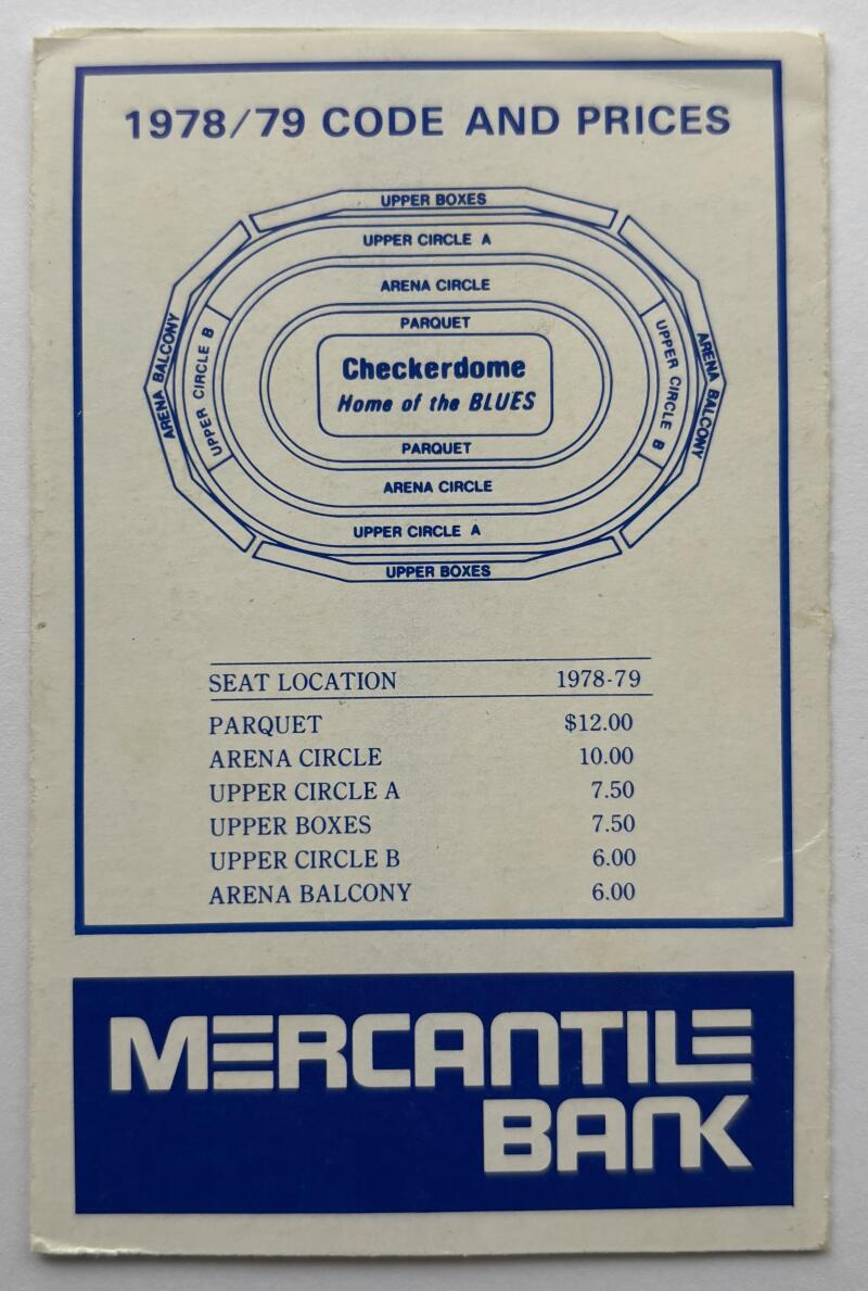 St.Louis Blues 1978-79 Official Hockey Team Pocket Schedule V102515 Image 2