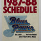 St>Louis Blues 1987-88 Official Hockey Team Pocket Schedule V102516 Image 1