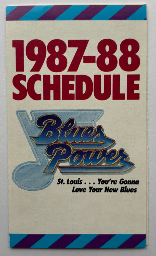 St>Louis Blues 1987-88 Official Hockey Team Pocket Schedule V102516 Image 1